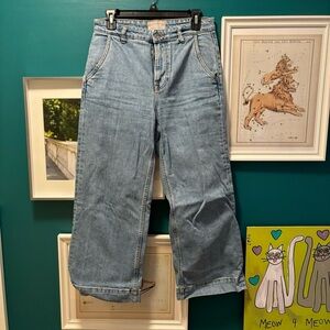 Everlane wide leg ankle crop jeans